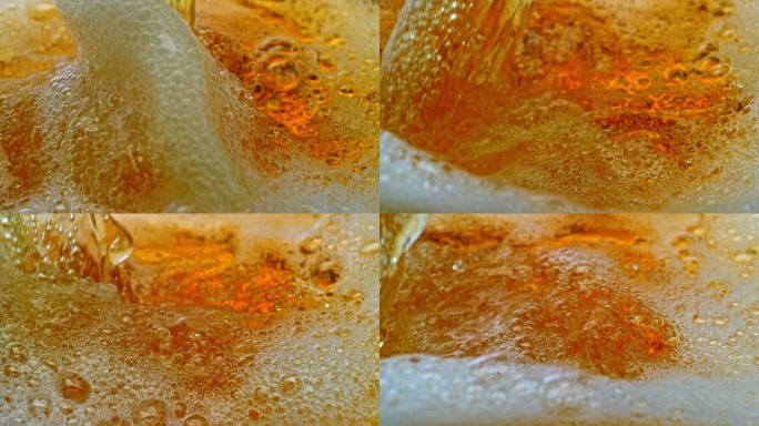 SLO MO LD啤酒流动和表面泡沫形成