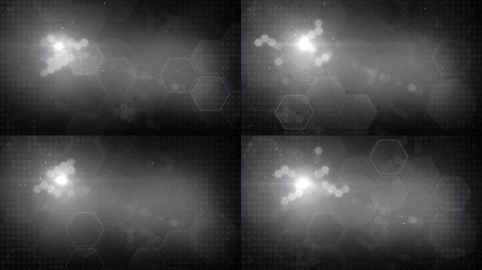 六边形设计背景环-闪亮的黑白（HD）