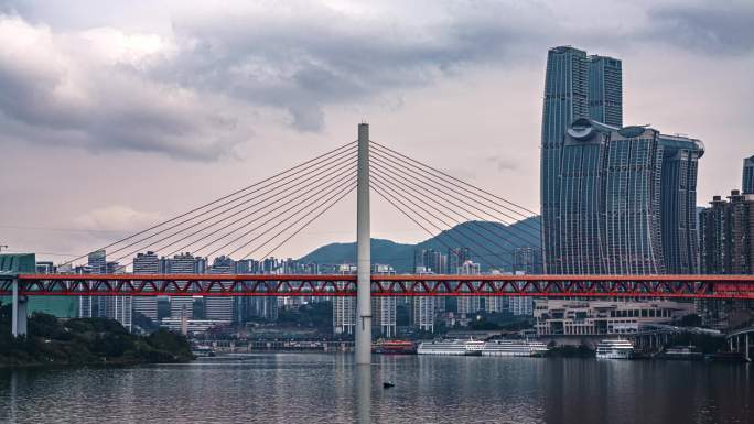 重庆城市风光千厮门大桥