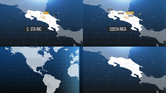 哥斯达黎加地图地图板块发展