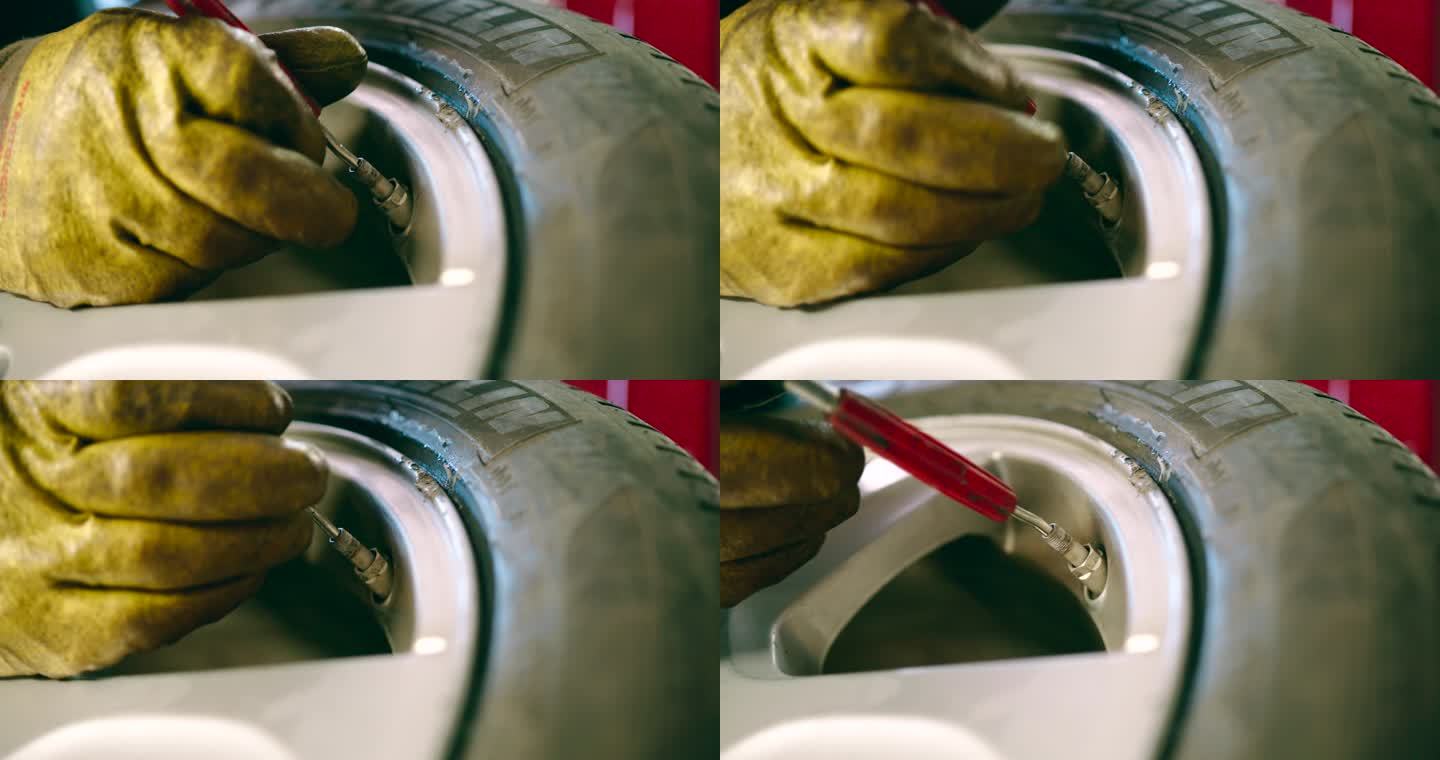 汽车安装轮胎车胎气嘴汽修