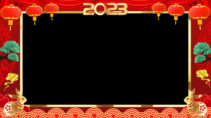 2023年拜年祝福框ae模板-5