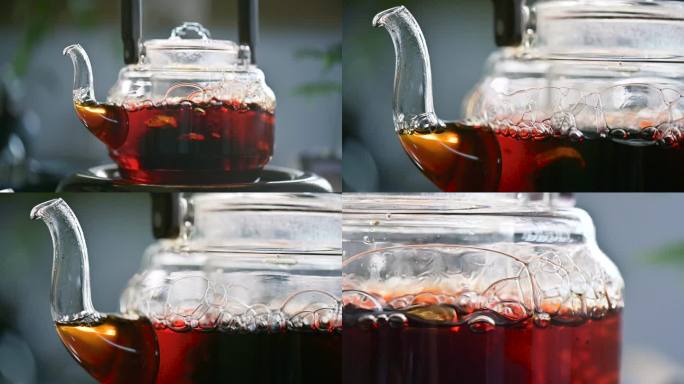 玻璃茶壶煮藏茶红茶