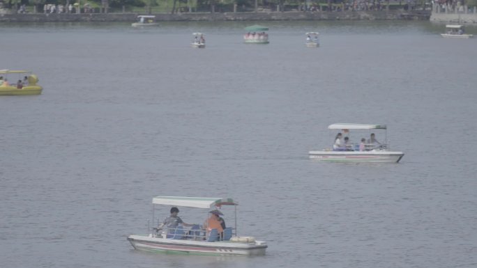 北海划船 北海湖 踏青 出游 游玩