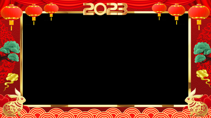 2023年拜年祝福框ae模板-4