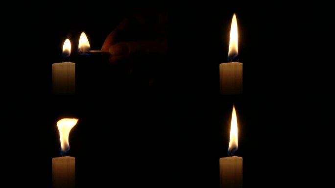 点燃蜡烛光照明希望祝福祈福公益广告