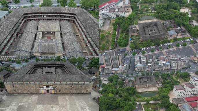 大埔泰安楼 土楼 客家围楼 客家水立方