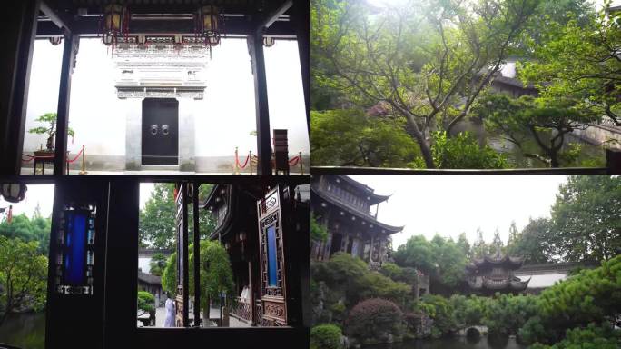 杭州清代古宅胡雪岩故居园林建筑4K视频
