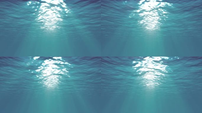 4K：水下海浪海底世界水下光影波光粼粼