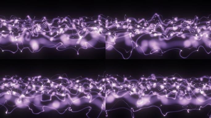 紫色雷电波纹粒子背景