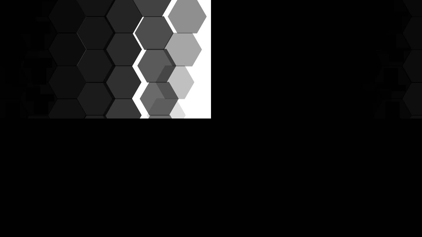 六边形过渡黑白菱形闪烁动画立体方块