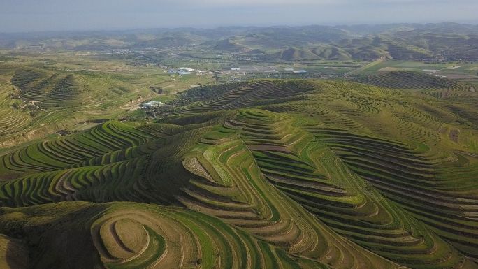 宁夏固原地区梯田航拍合集