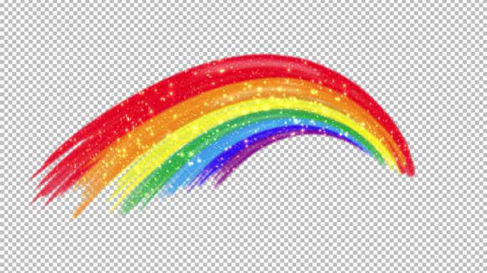魔法粒子彩虹-无缝循环带透明通道