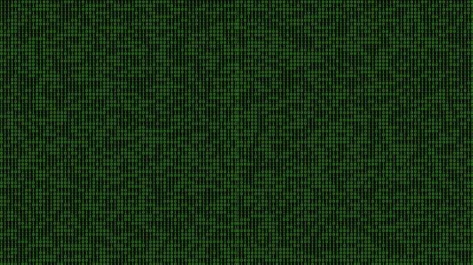 二进制代码绿色数字和黑色背景，元宇宙概念，数字时代。算法二进制，大数据，解密和编码，行矩阵背景。