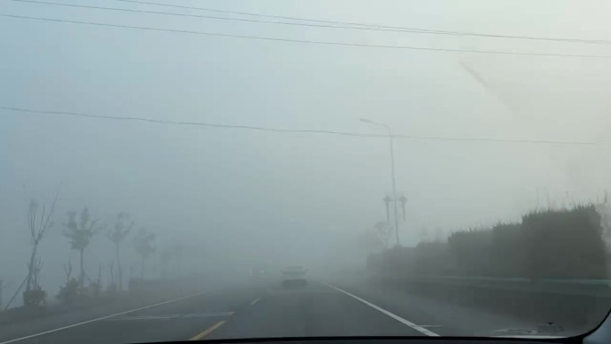 雾天开车延时