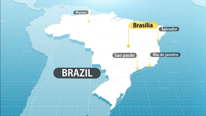 巴西地图地图板块发展
