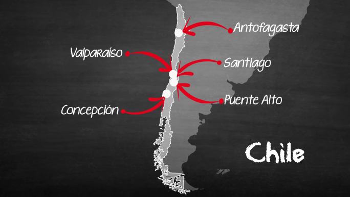 智利地图地图板块发展