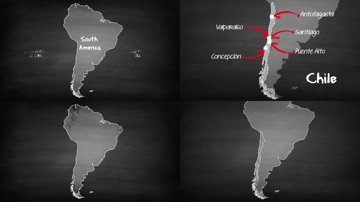 智利地图地图板块发展