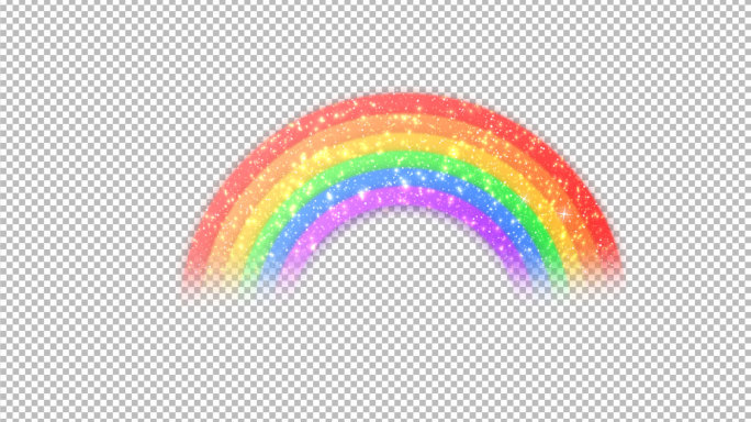 魔法粒子彩虹-无缝循环带透明通道