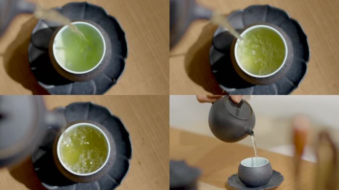 倒茶-品茶-茶具4K