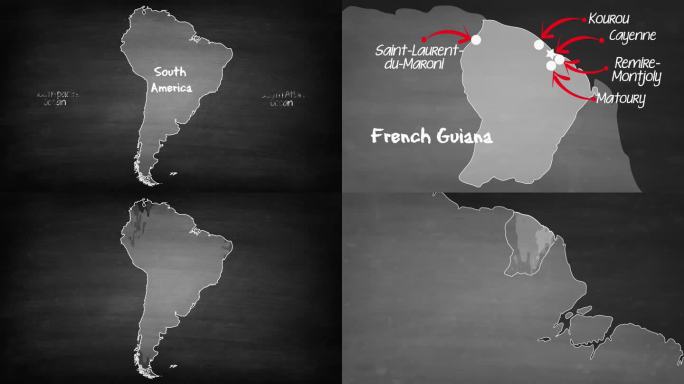 法属圭亚那地图标志地图板块