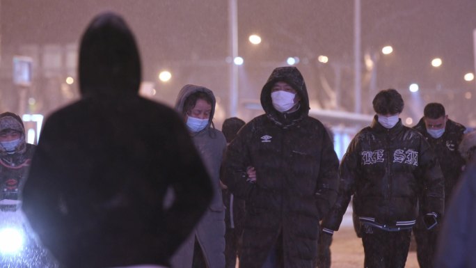 城市下雪