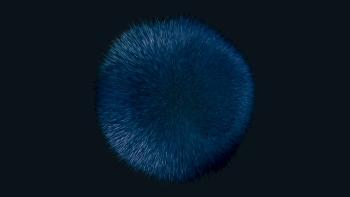 毛绒毛茸茸球体圆球蓝色毛毛模型