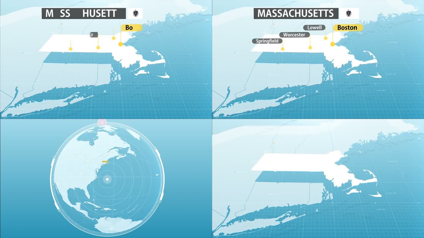 马萨诸塞州地图地图标志发展