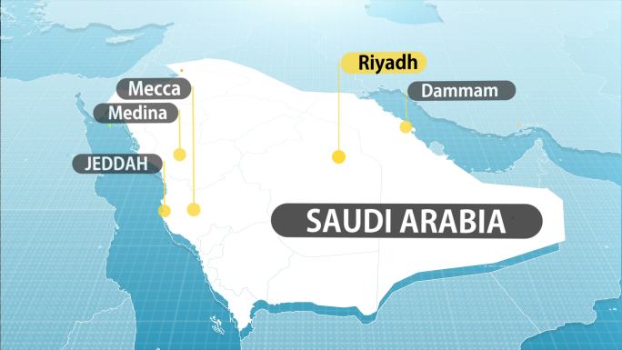 沙特阿拉伯地图后期地图蓝色