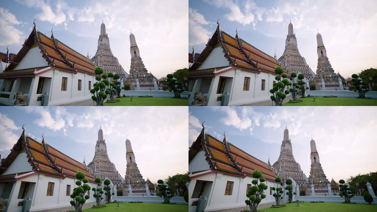 泰国曼谷黎明寺佛塔旅游景点地标建筑