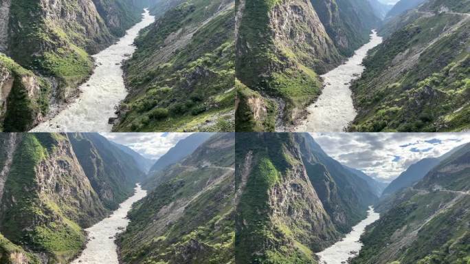 高山河谷间的溪流