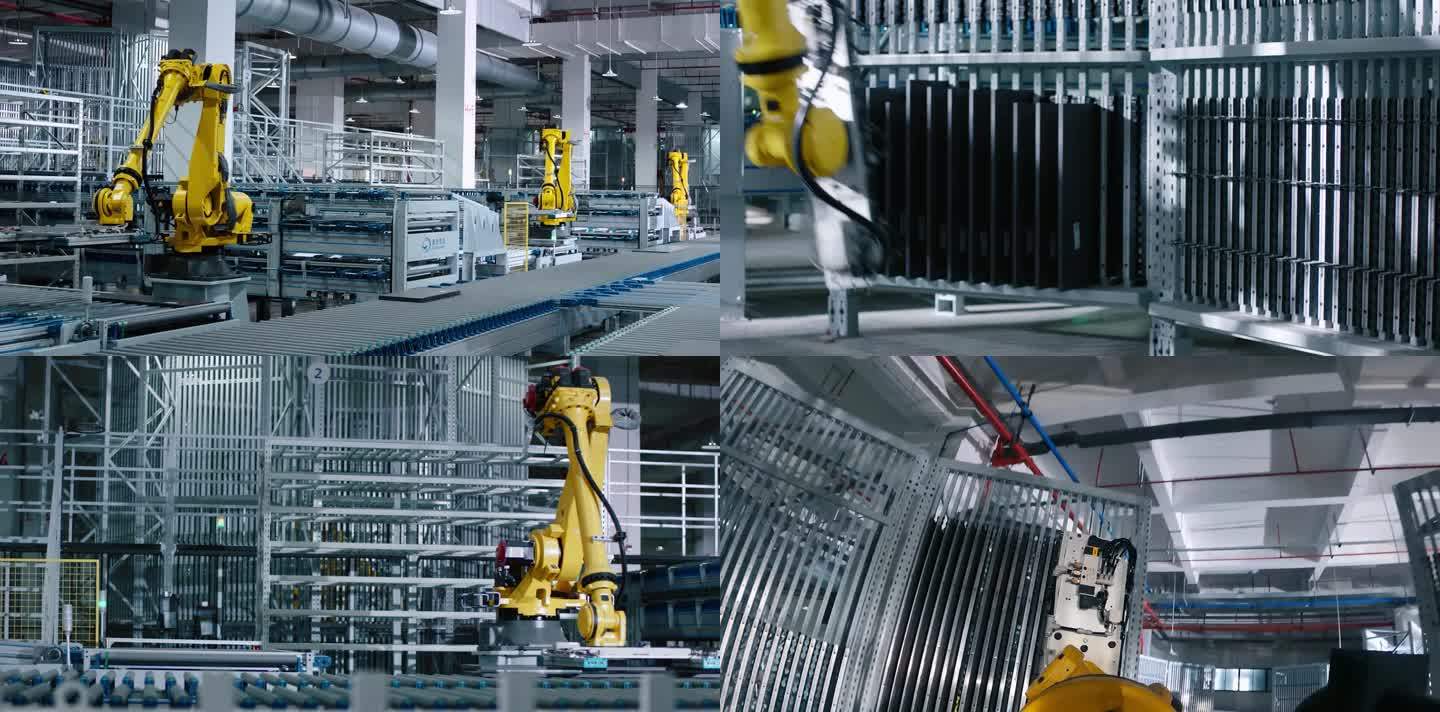 自动化车间自动机械臂智慧工厂 科技制造