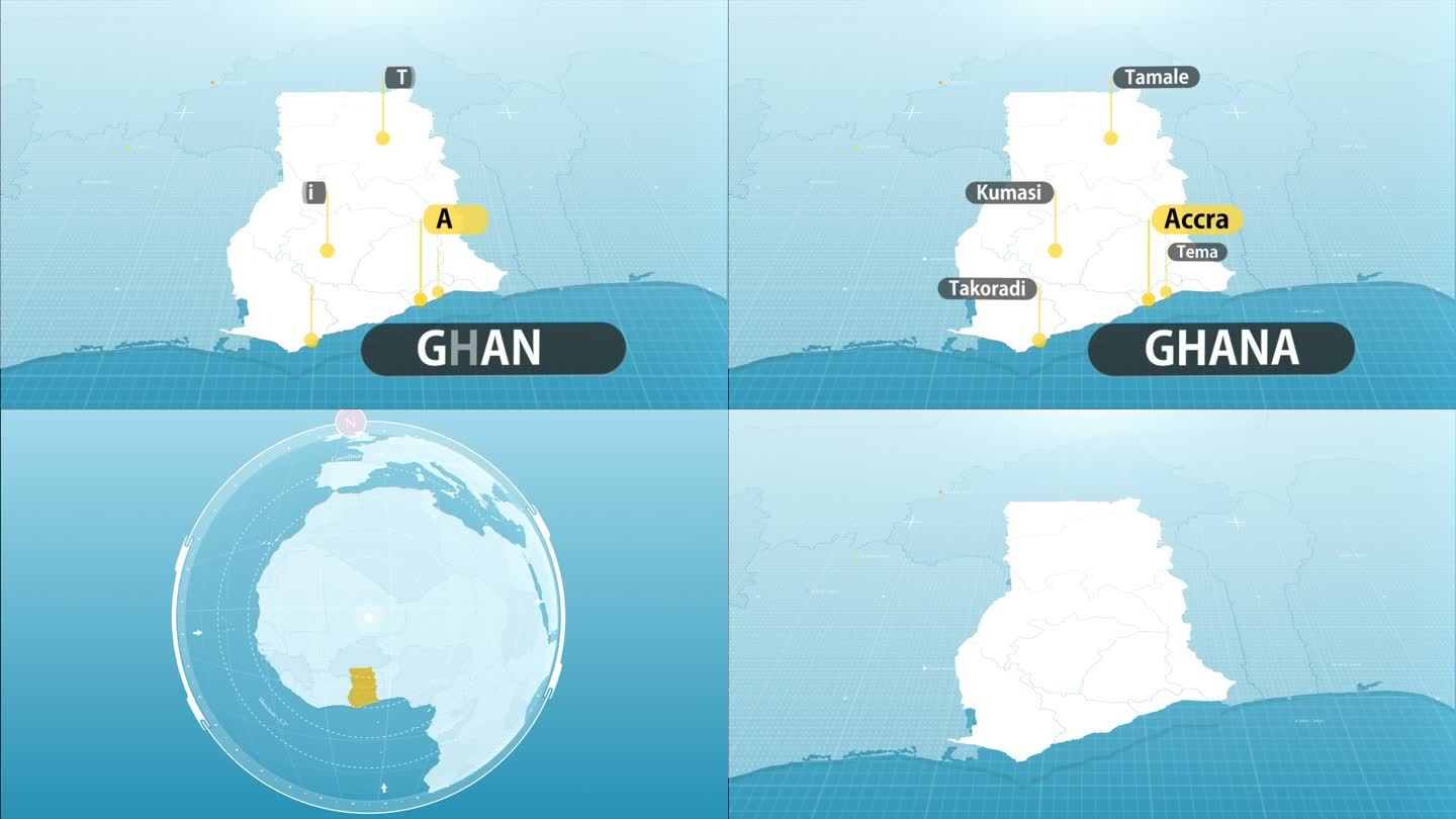 加纳地图地图标志发展