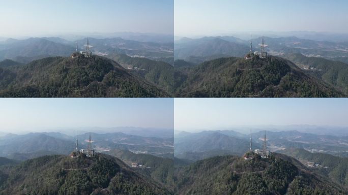大山山顶5G信号塔4K航拍 (5)