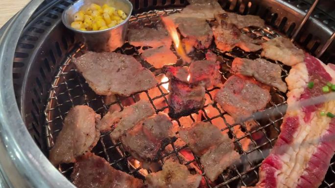 火焰烤牛排，日式日式烤肉