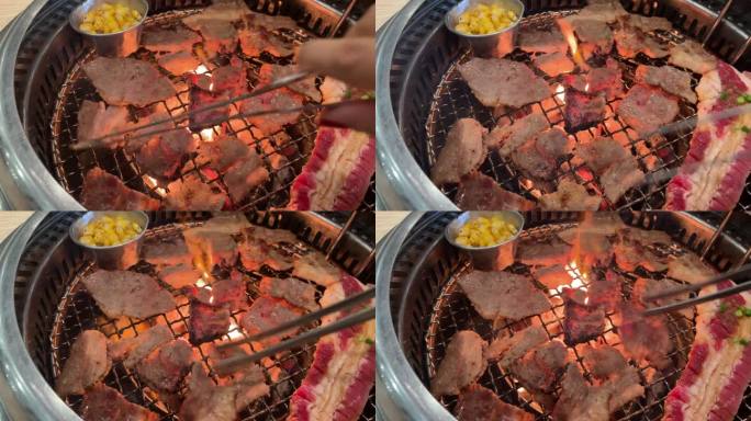 火焰烤牛排，日式日式烤肉