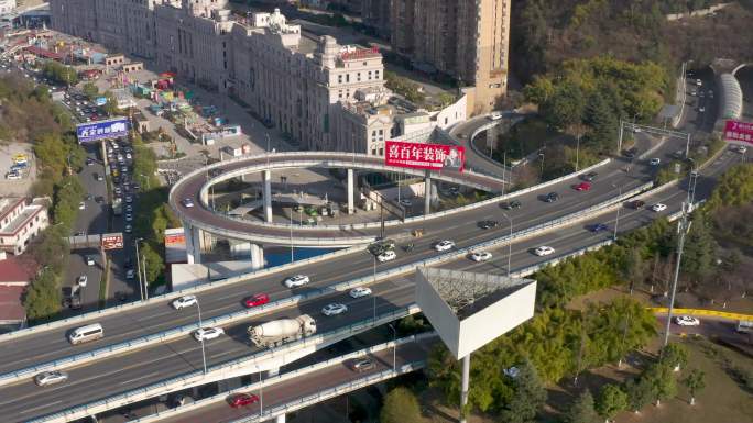4k贵阳新添立交航拍