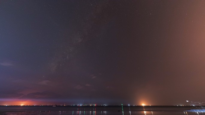 大海星空银河延时