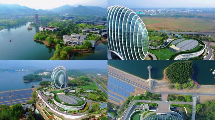 4K航拍短片.北京雁栖湖日出东方酒店