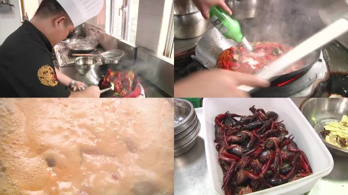 烹饪 小龙虾 炸虾