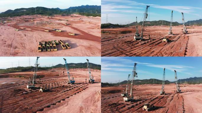 新能源重点工程项目破土动工航拍