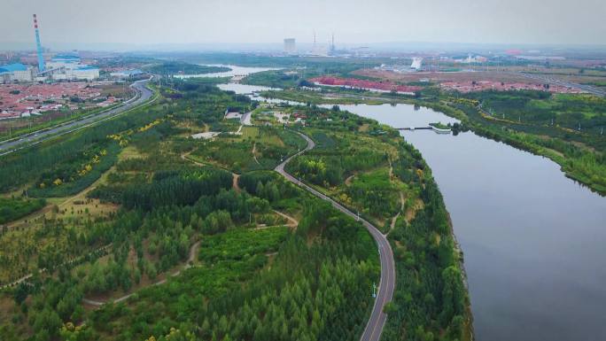 4K航拍短片.乌兰察布霸王河生态公园