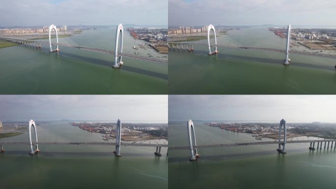 水东湾大桥旋转航拍