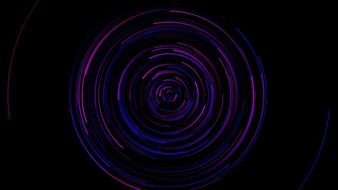 抽象动画背景星轨蓝紫彩色粒子拖尾线条旋涡