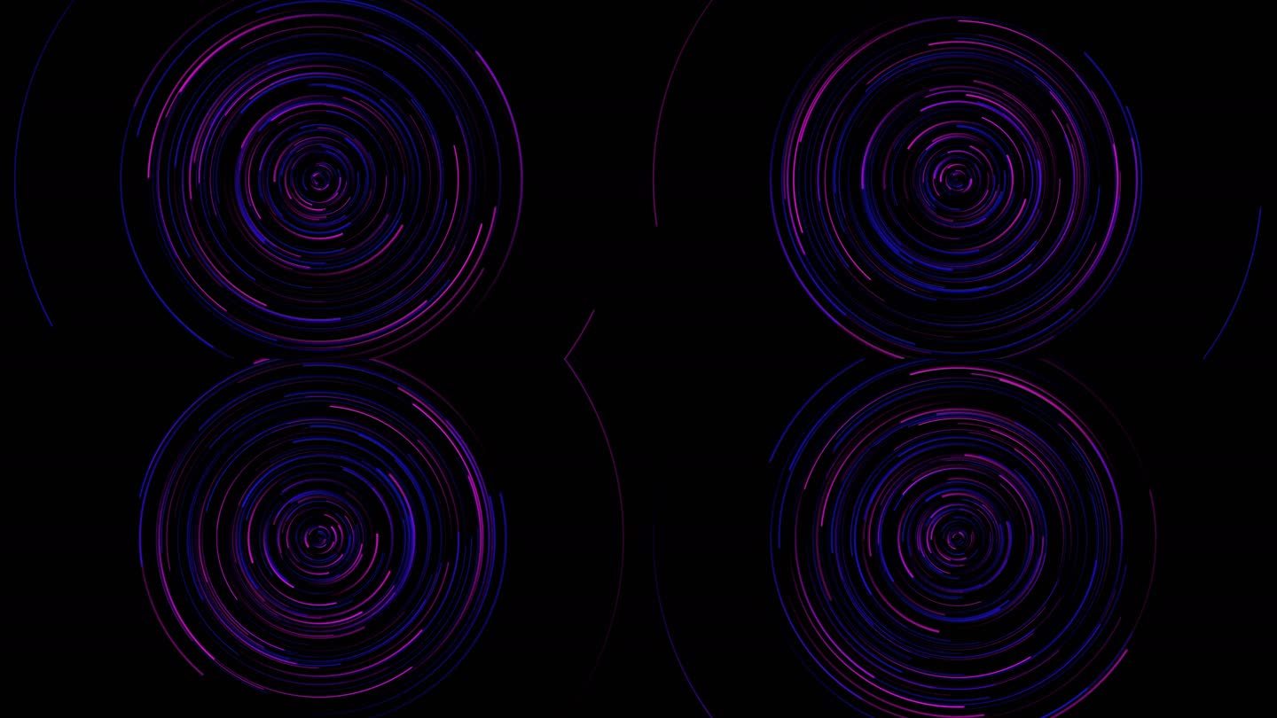 抽象动画背景星轨蓝紫彩色粒子拖尾线条旋涡