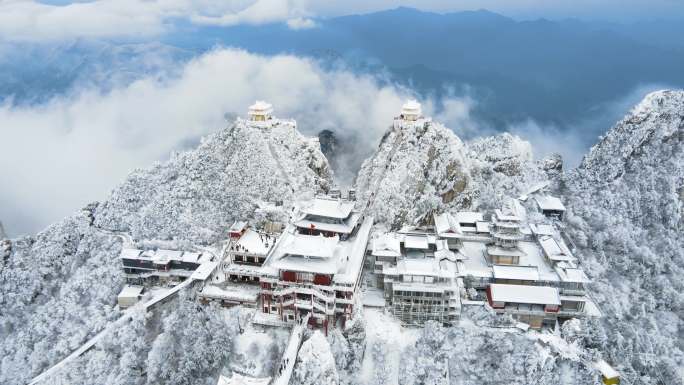 老君山雪景航拍