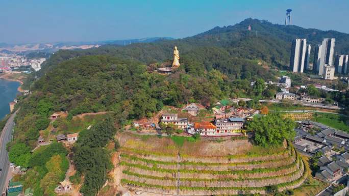 梧州旅游景点三总府和龙母庙多镜头航拍