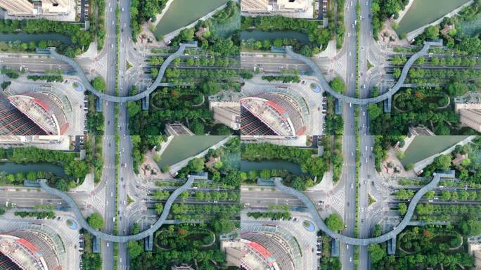 城市航拍 现代都市 摩天大楼