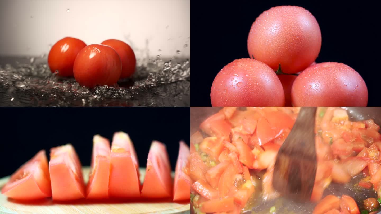西红柿番茄番茄炒蛋【大文件视频素材】