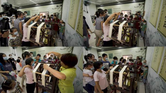 岭南纺织博物馆 游人体验传统纺纱
